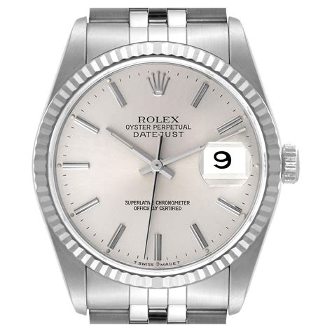 rolex silver tapestry dial|Rolex datejust 16234 price.